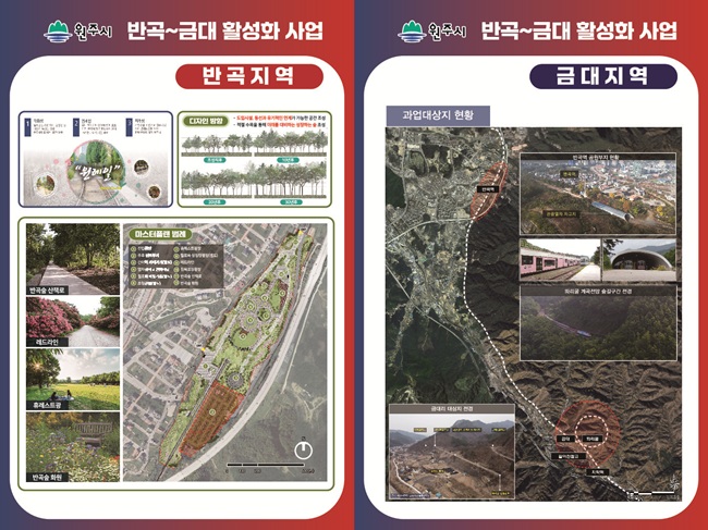 ▲ 원주시가 지역 관광 지도의 새로운 틀을 마련할 '반곡∙금대지역 관광활성화 사업'을 본격 추진한다.ⓒ원주시