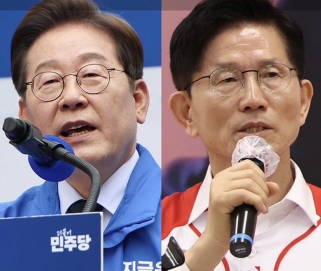 ▲ 이재명 더불어민주당 대선후보(왼쪽)과 김문수 국민의힘 대선후보. ⓒ서성진 기자