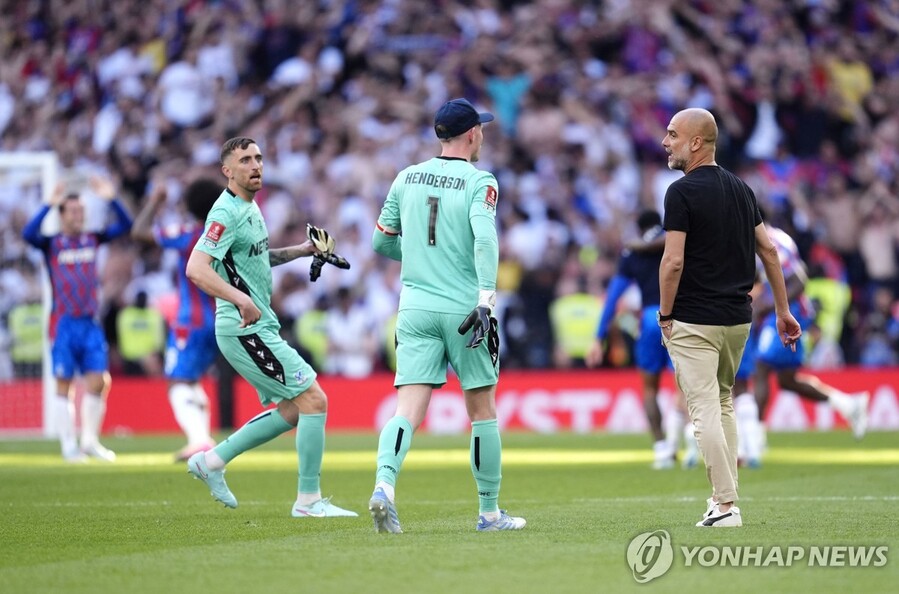 ▲ 맨체스터 시티가 FA컵 결승에서 크리스털 팰리스에 0-1로 패배하며 올 시즌 사실상 무관을 확정했다.ⓒ연합뉴스 제공