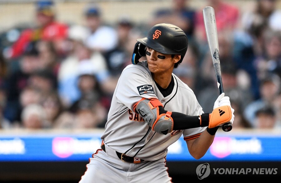 ▲ 샌프란시스코 이정후가 애슬레틱스와 경기에서 4타수 무안타로 침묵했다.ⓒ연합뉴스 제공