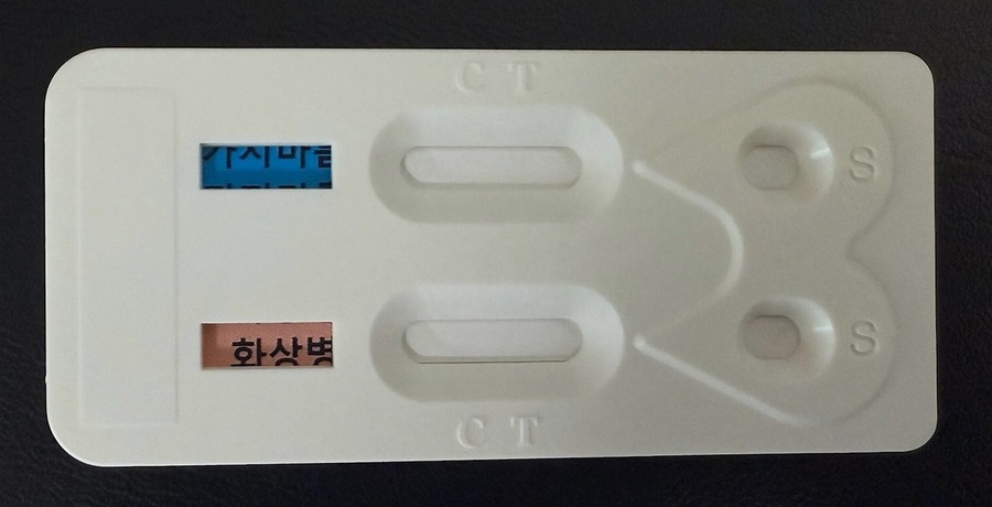 ▲ 충북농업기술원(원장 조은희)은 과수화상병과 가지검은마름병을 현장에서 동시에 진단할 수 있는 항원·항체 기반 이중 신속진단키트를 개발하고 이에 대한 특허를 출원했다.ⓒ충북도