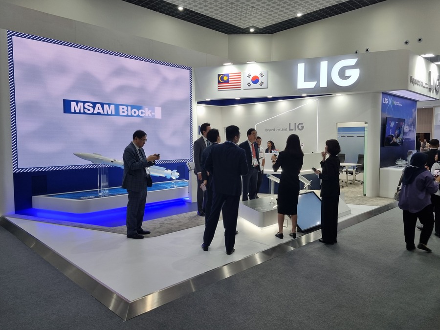 ▲ LIG넥스원 LIMA 2025 전시 부스 ⓒLIG넥스원