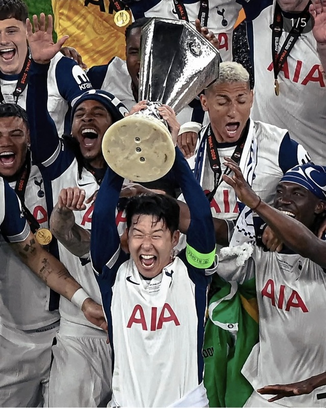 ▲ 토트넘이 UEL 결승에서 맨유를 꺾고 우승을 차지했다. 손흥민은 커리어 첫 우승 영광을 안았다.ⓒ토트넘 제공