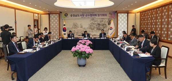 ▲ 홍은아 부군수가 22일 충청남도시장군수협의회 정기회의에서 외국인 근로자 정책 개선과 이민청 신설을 정부에 공식 건의하고 있다.ⓒ부여군