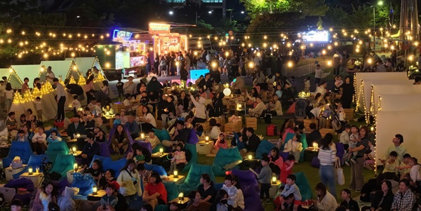 ▲ ‘2025 동구 달빛 야외도서관’ 행사 모습.ⓒ동구