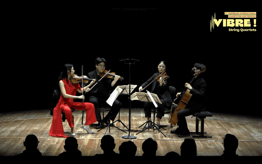 ▲ 아레테 콰르텟의 '2025 보르도 국제 현악 사중주 콩쿠르' 실황.ⓒYouTube - Vibre Festival