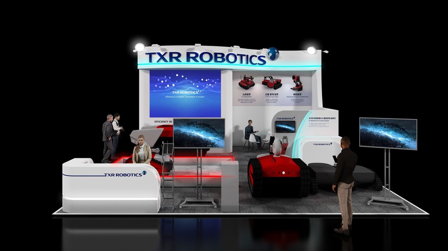 ▲ 티엑스알로보틱스 `2025 국제소방안전박람회` 부스 조감도 ⓒ유진그룹