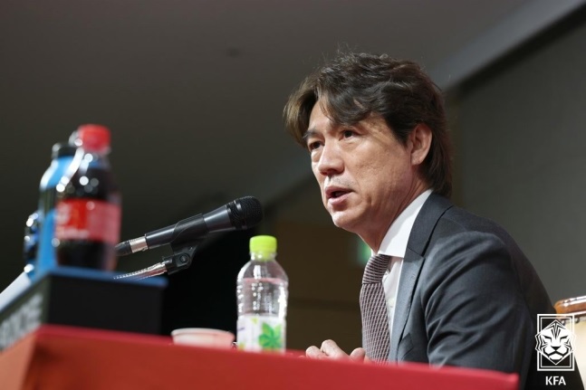 ▲ 홍명보 한국 대표팀 감독이 부상 이슈가 있는 손흥민을 발탁했다.ⓒ대한축구협회 제공