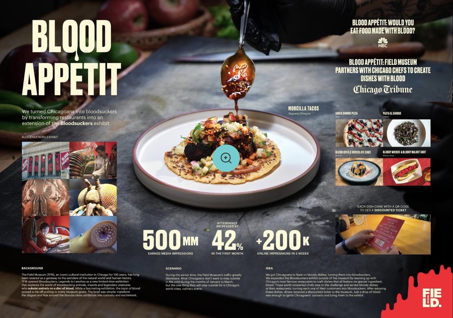 ▲ TFM의 'Blood Appétit' 캠페인. ©TFM