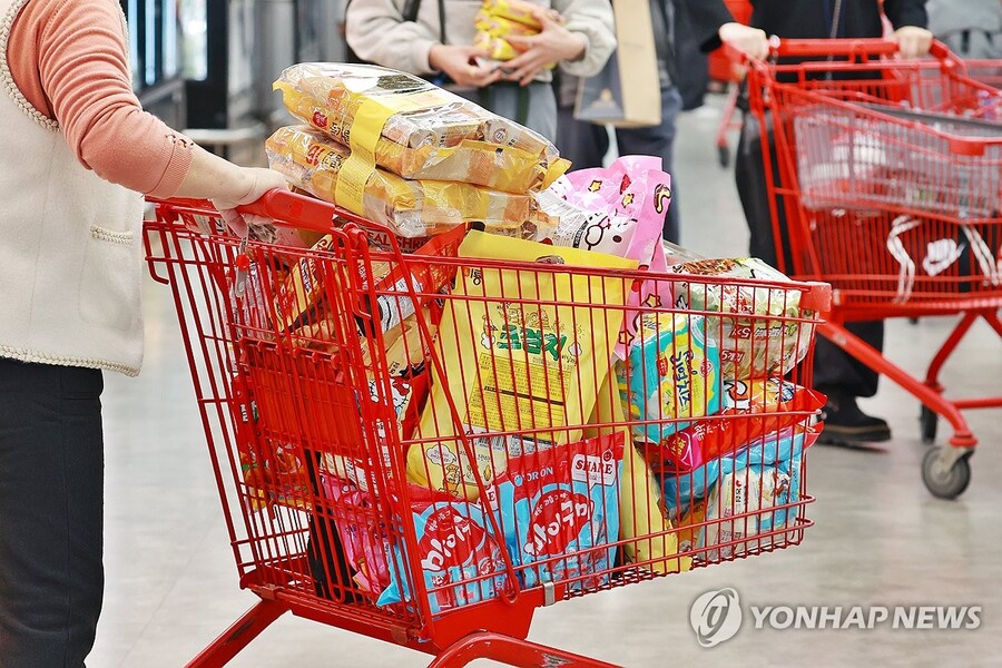 ▲ 서울의 한 대형마트에서 장을 보는 시민. ⓒ연합뉴스