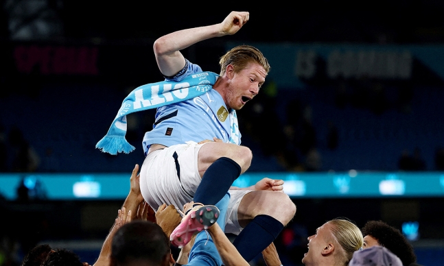 ▲ 맨시티의 전설 케빈 더 브라위너가 이탈리아 나폴리로 이적할 가능성이 크다.ⓒ연합뉴스 제공