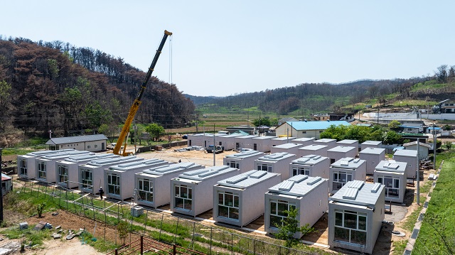 ▲ 영덕읍 매정리 임시주거시설 현장.ⓒ영덕군