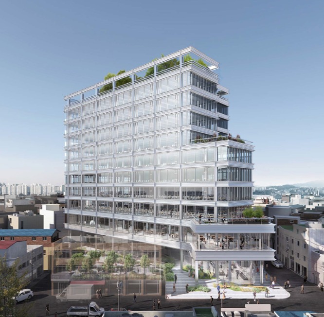 ▲ 성수동2가 오피스 조감도. ⓒ코람코자산운용