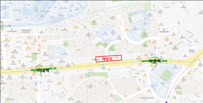 ▲ 서대문구 북아현4구역 위치도 ⓒ서울시