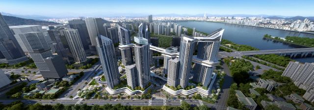 ▲ HDC현대산업개발의 용산정비창 전면1구역 개발 조감도ⓒHDC현대산업개발