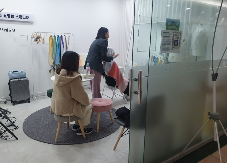 ▲ 퍼스널 체형진단 행사 모습.ⓒ부산시설공단