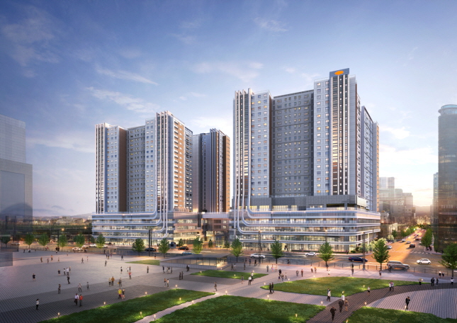 ▲ e편한세상 동대구역 센텀스퀘어 투시도. ⓒDL이앤씨