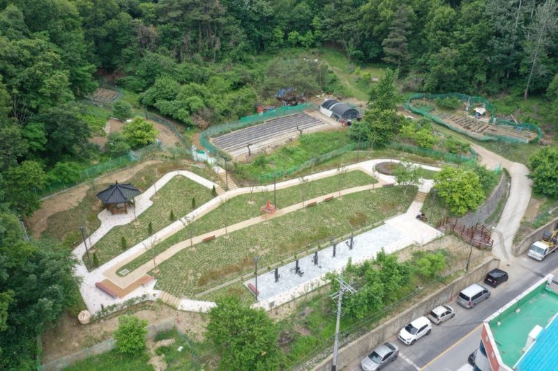 ▲ 시민에게 개방된 월봉산 쉼터 전경.ⓒ천안시