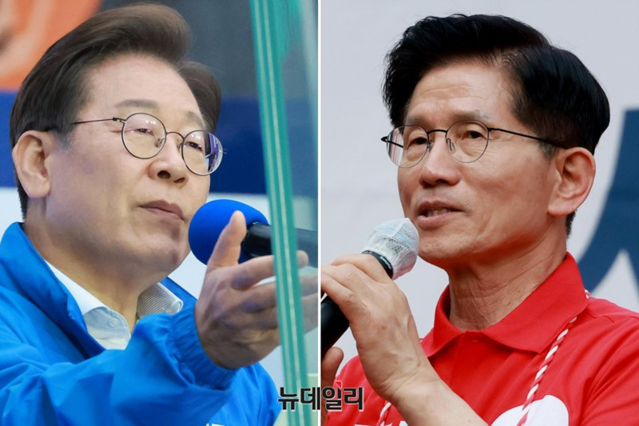 ▲ 이재명 더불어민주당 대통령 후보(왼쪽)와 김문수 국민의힘 대선 후보. ⓒ뉴데일리DB