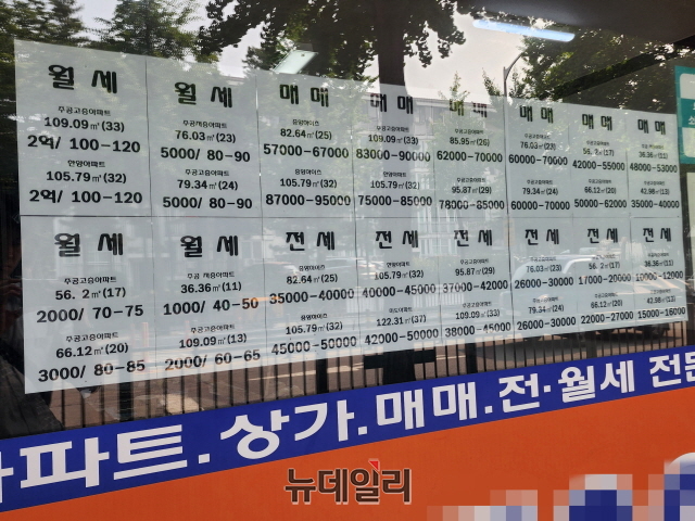 ▲ 상계동 인근 공인중개사무소=나광국 기자