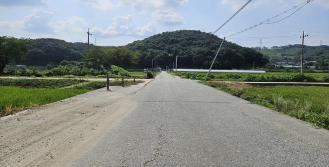 ▲ 청주시 상당구 문의면 도원리 도로 현장사진.ⓒ청주시