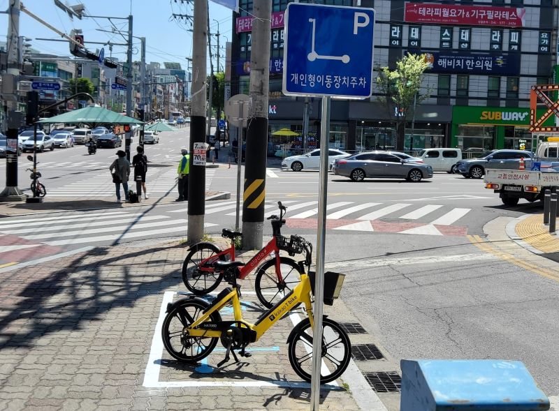 ▲ 천안시 개인형 이동장치 주차장.ⓒ천안시