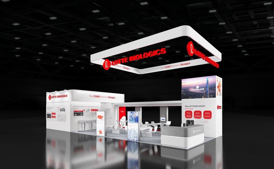 ▲ 롯데바이오로직스의 바이오USA 부스 모습. ⓒ롯데바이오로직스