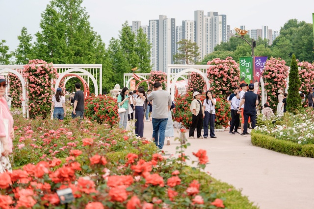 ▲ 오! 해피 장미 빛 축제 마무리ⓒ오산시 제공