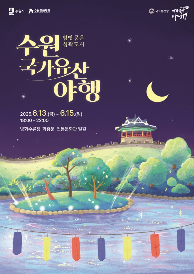 ▲ ‘밤빛 품은 성곽도시, 2025 수원 국가유산 야행(夜行)’ 포스터. ⓒ수원시 제공