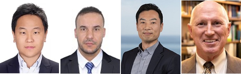 ▲ 공동 연구진. 왼쪽부터 중앙대 이철진 교수, Redunsys 알리 셰리프 박사(제1저자), 캘리포니아 산타바바라대학 서상원 교수, 퍼듀대학 존 윌리엄 셰필드 교수.ⓒ중앙대
