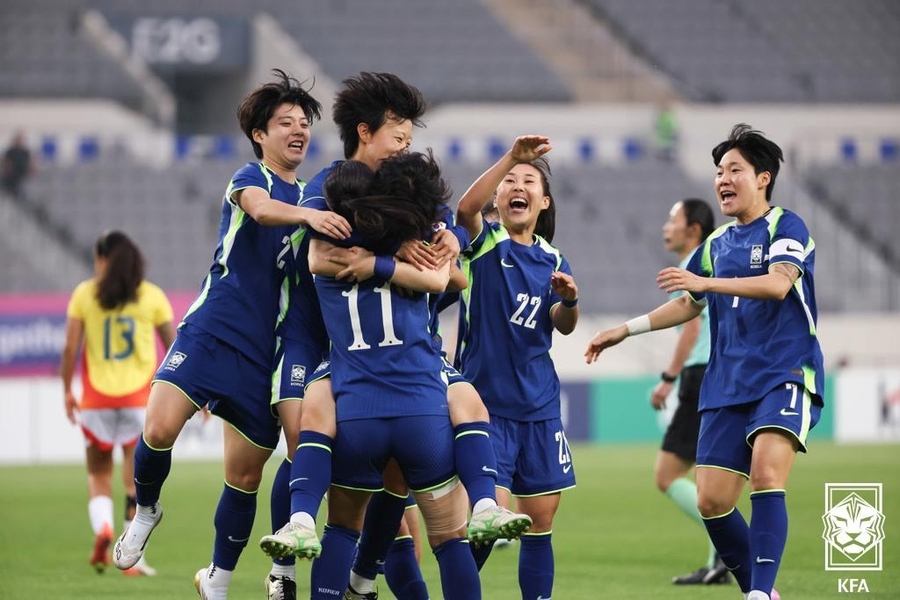 ▲ 신상우 감독이 이끄는 한국 여자축구대표팀이 콜롬비아와 1-1 무승부를 거뒀다.ⓒ대한축구협회 제공