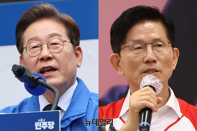▲ ⓒ이재명 후보(왼쪽)와 김문수 후보