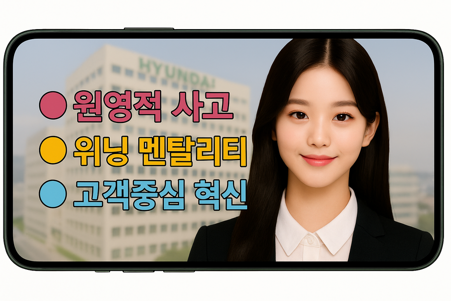 ▲ 현정은 회장은 원영적 사고, 고객 중심 혁신 등을 강조했다. ⓒChat GTP 통한 합성