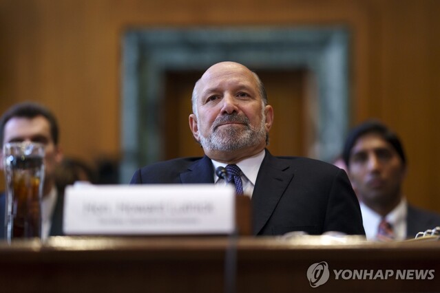 ▲ 미국 상원 세출위원회에 출석한 하워드 루트닉 미국 상무부 장관. 250604 EPA=연합뉴스. ⓒ연합뉴스
