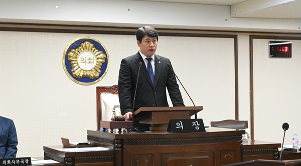 ▲ 오은규의장이 9일 제1차 본회의를 열고 제267회 정례회 일정 시작을 알렸다.ⓒ중구의회