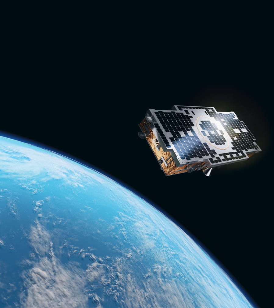 ▲ 한화시스템이 개발한 소형 SAR 위성 이미지. ⓒ한화시스템