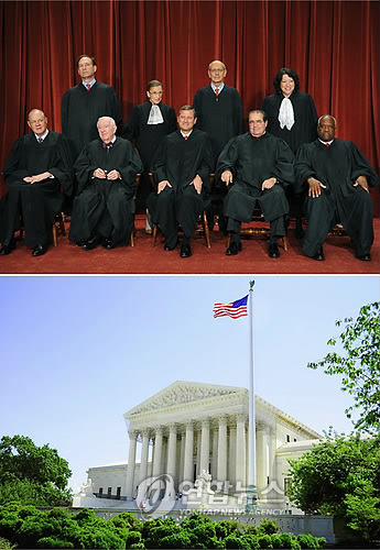 ▲ 미국 연방대법원. 대법관은 9명이다. ⓒ 연합뉴스