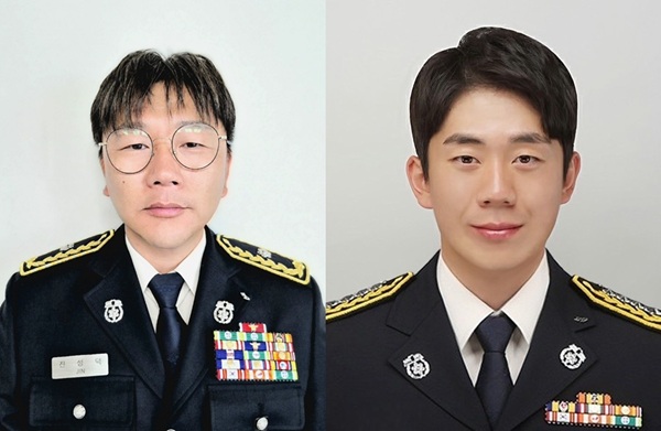 ▲ 왼쪽부터 진성덕·유영호 소방관.ⓒ대전시