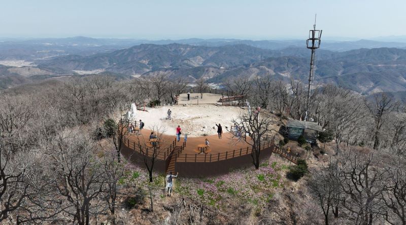 ▲ 광덕산 정상에 세워질 전망대 조감도.ⓒ아산시