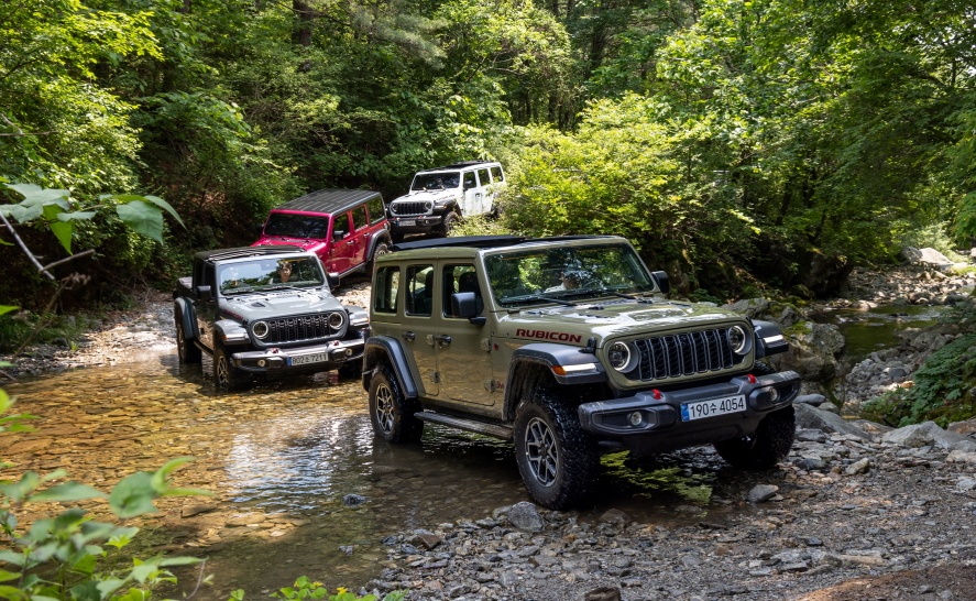 ▲ 지난달 30일 지프가 오프로딩 시즌을 맞아 지프의  4x4 성능을 경험할 수 있는 미디어 시승회 '지프 루비콘 데이'를 개최했다. ⓒ스텔란티스코리아