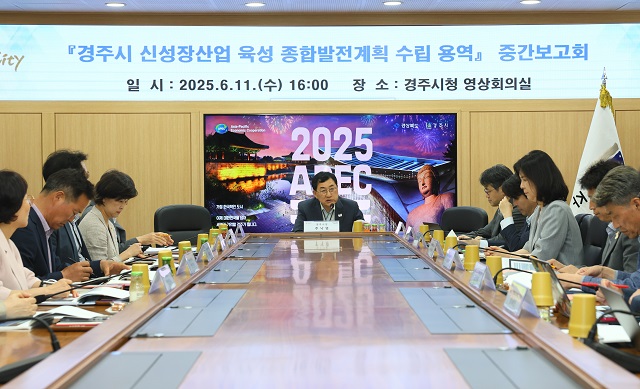 ▲ 경주시는 11일 시청 영상회의실에서 ‘경주시 신성장산업 육성 종합발전계획 수립 용역’ 중간 보고회를 개최했다.ⓒ경주시