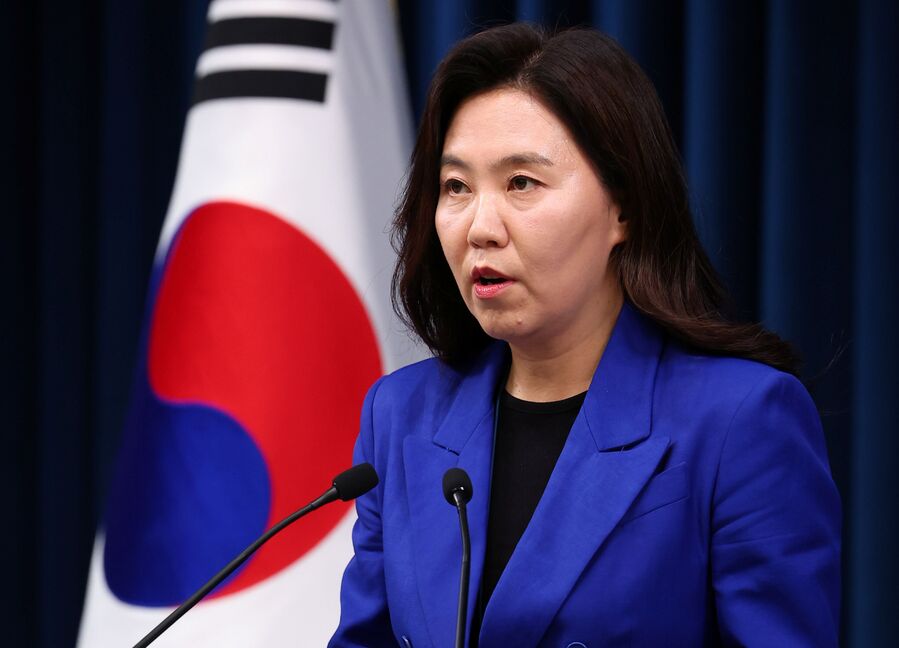 ▲ 강유정 대변인이 11일 서울 용산 대통령실에서 현안 관련 브리핑을 하고 있다. ⓒ뉴시스