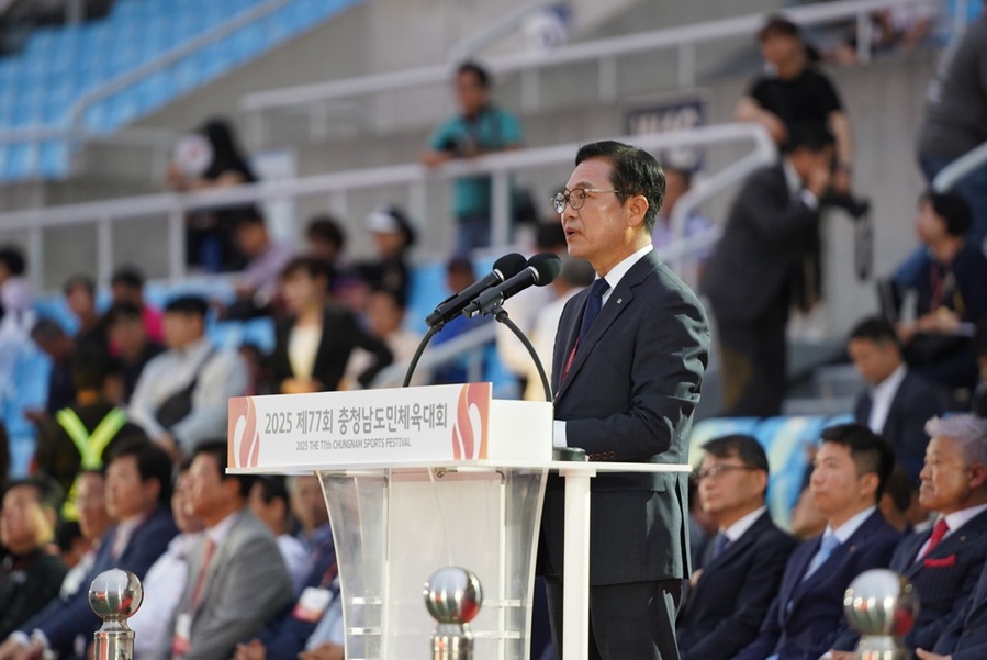 ▲ 김석필 천안시장 권한대행이 환영사를 하고 있다.ⓒ충남도