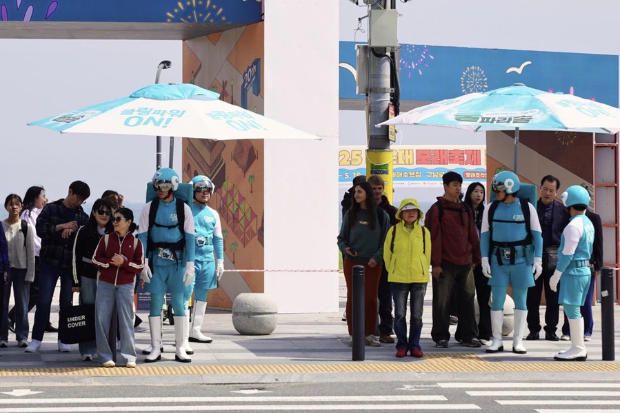 ▲ '후레시맵 요원단'의 '쿨파라솔' 캠페인. ©삼양식품