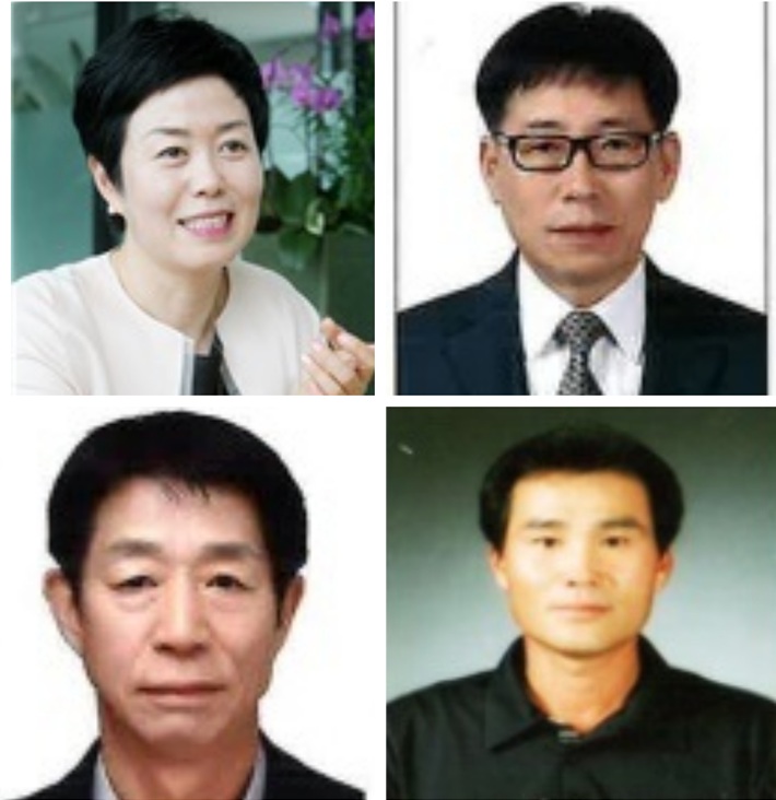 ▲ 제12회 청주시 시민대상 수상자로 선정된 사회복지부문 임진숙 씨(위 좌측)와 문화예술부문 임인호 씨,지역사회부문 이용기 씨(아래 좌측), 산업경제부문 장태순 씨.ⓒ청주시