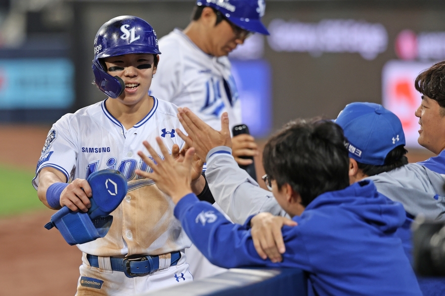 ▲ 시즌 타율 0.358로 1위를 달리는 삼성 김성윤이 햄스트링 부상을 털고 1군으로 복귀했다.ⓒ삼성 라이온즈 제공