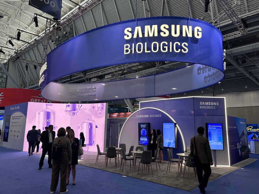 ▲ 삼성바이오로직스가 바이오USA에서 부스를 차리고 CDMO(위탁개발생산) 수주 등에 나선다. ⓒ조희연 기자
