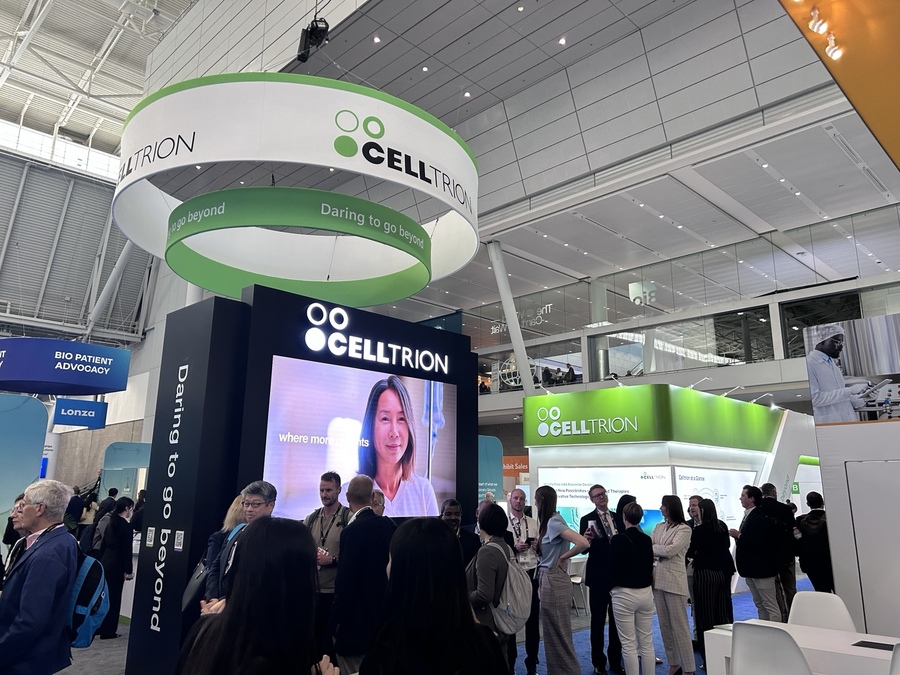 ▲ 셀트리온이 바이오USA에 부스를 차리고 바이오시밀러, 신약 파이프라인 등을 홍보한다. ⓒ조희연 기자