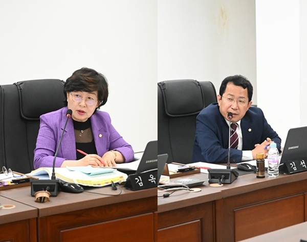 ▲ 왼쪽부터 김옥향 의원·김석환 의원.ⓒ중구의회