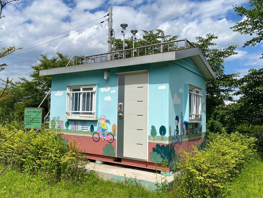 ▲ 충북보건환경연구원 도시대기측정소. ⓒ충북도